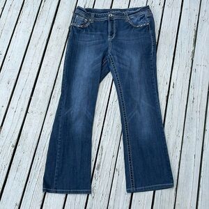 Grace in LA Cross Embroidered Jeans